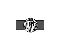 a black and white zebra print ring on a white background